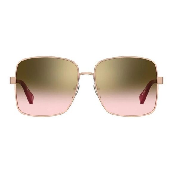 NEW MOSCHINO SUNGLASSES GOLD BROWN WOMEN EYEWEAR MOSCHINO MOS144/G/S 0DDB 53